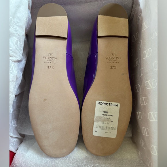 Valentino Purple Patent Leather Flats - Picture 6 of 8